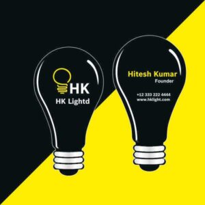 bulb design visiting cards printing in delhi ncr