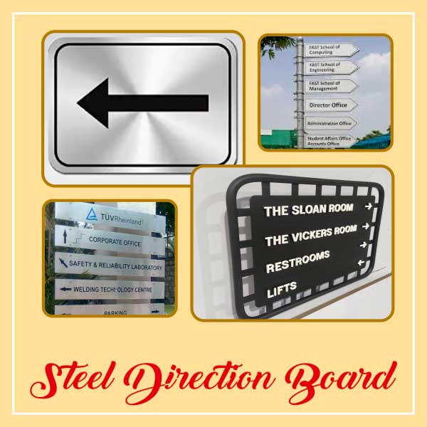 Steel Direction Board - Printing Destination