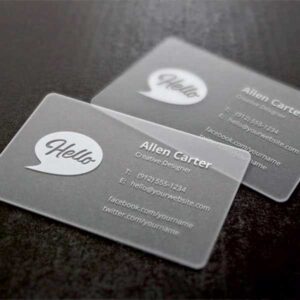 transparent visiting cards printing in delhi ncr